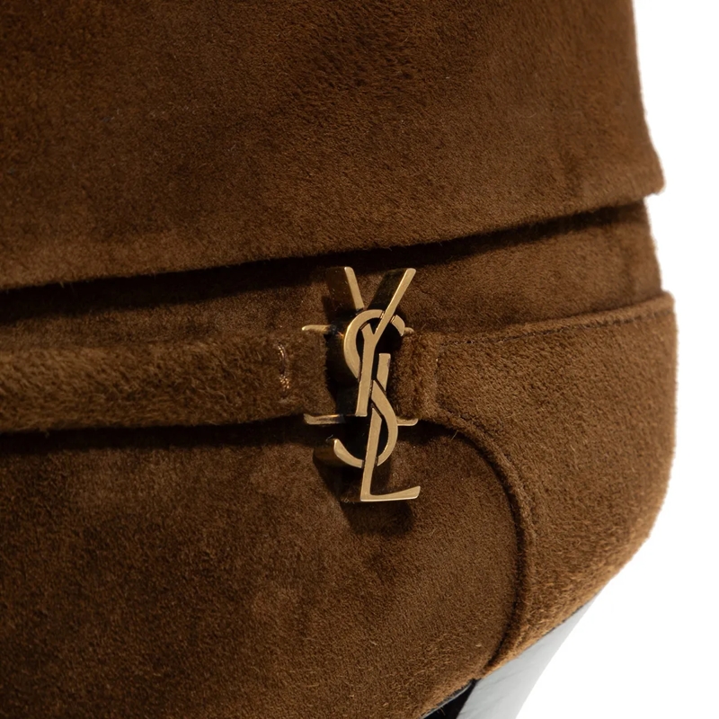 Saint Laurent Stiefel Niki Suede Ankle Boots Land(Image 3)