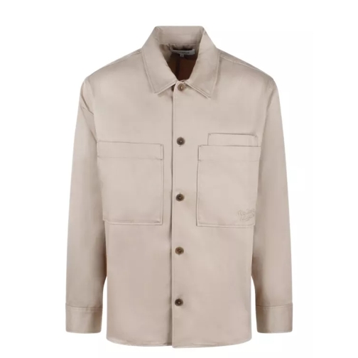 Maison Kitsune Cotton Gabardine Overshirt Neutrals 