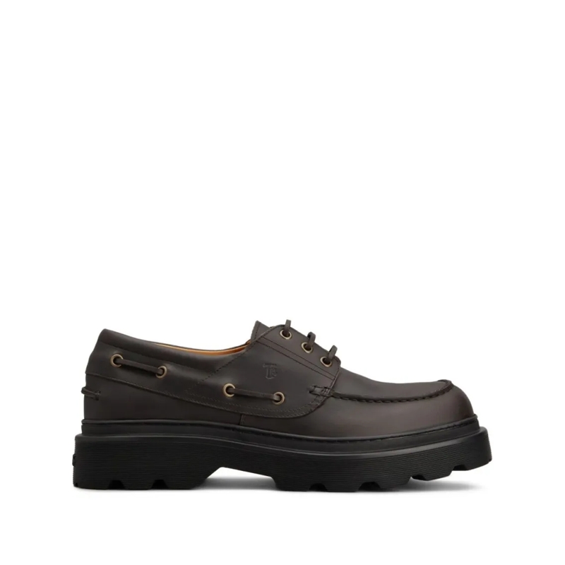 Tod's Veterschoenen Moccasin-Style Lace-Up Shoes Black