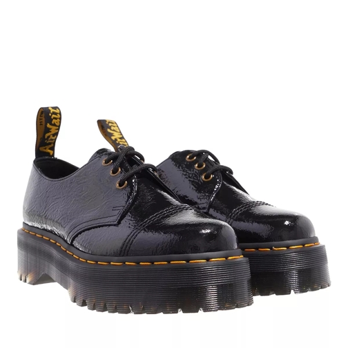Dr. Martens 1461 Quad Tc Black Distressed Patent Chaussures à lacets