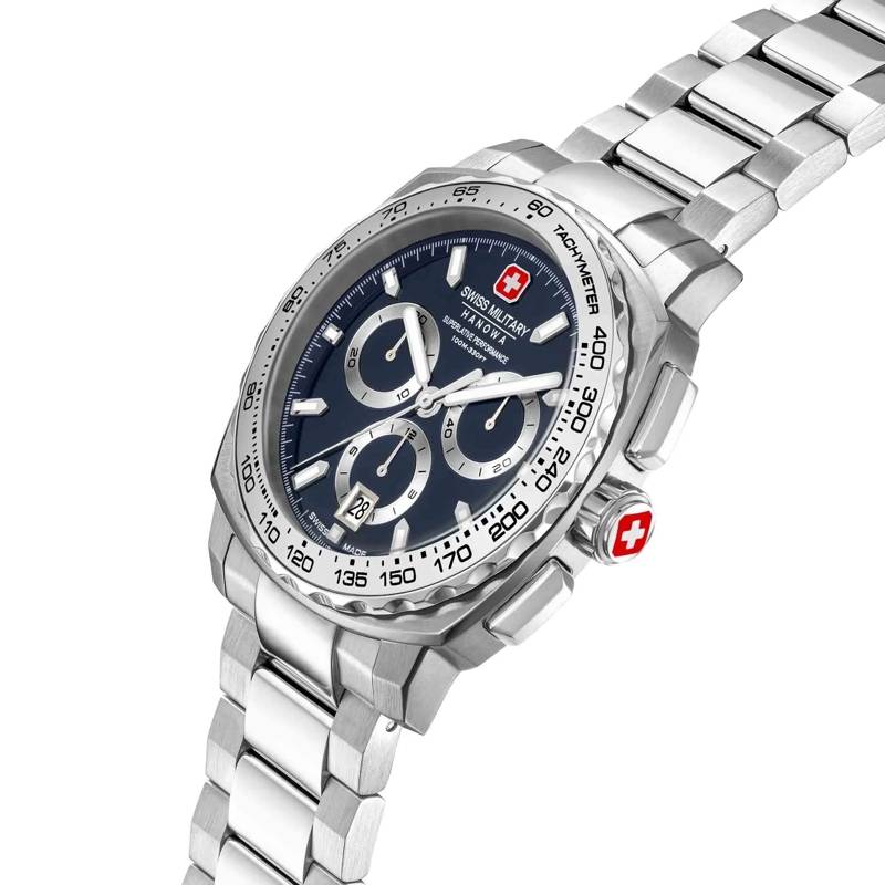 Swiss Military Hanowa Chronograph Quarzuhr Speedwell- 3 Zeiger Uhr- Wasserbeständ blau(Image 2)