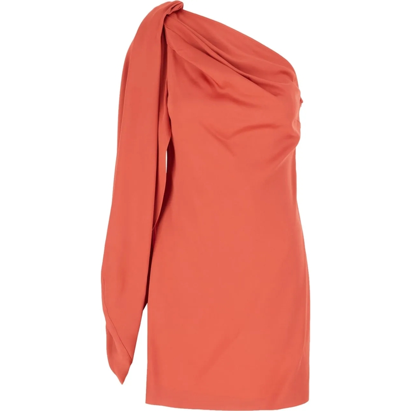 Stella McCartney Midikleid Stella Mccartney Coral acetate blend dress rot