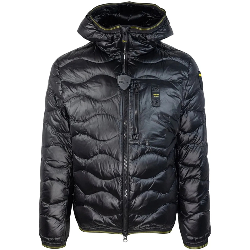 Blauer Doudoune Coats Black schwarz