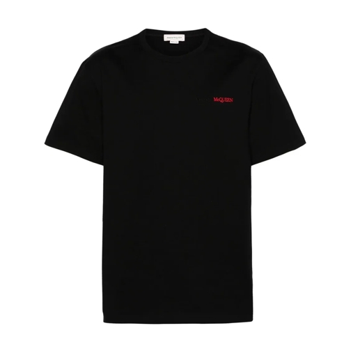 Alexander McQueen T-Shirt With Embroidery Black T-shirts