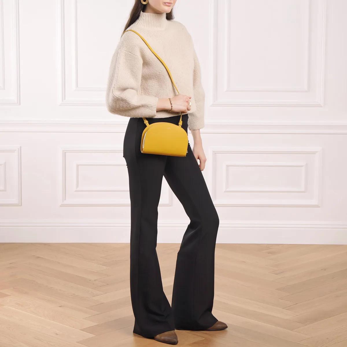 Thumbnail - A.P.C. Hobo Bags - Demi-Lune Crossbody Bag - Leather - Yellow - Gr. unisize - in Gelb - für Damen