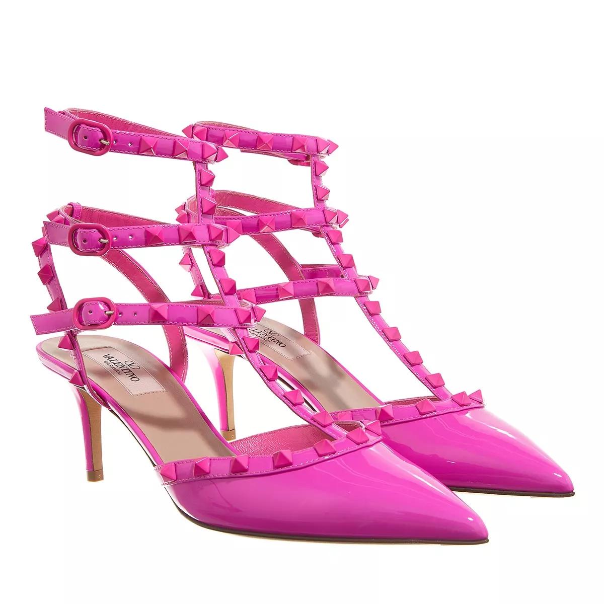 Pink valentino rockstud store heels