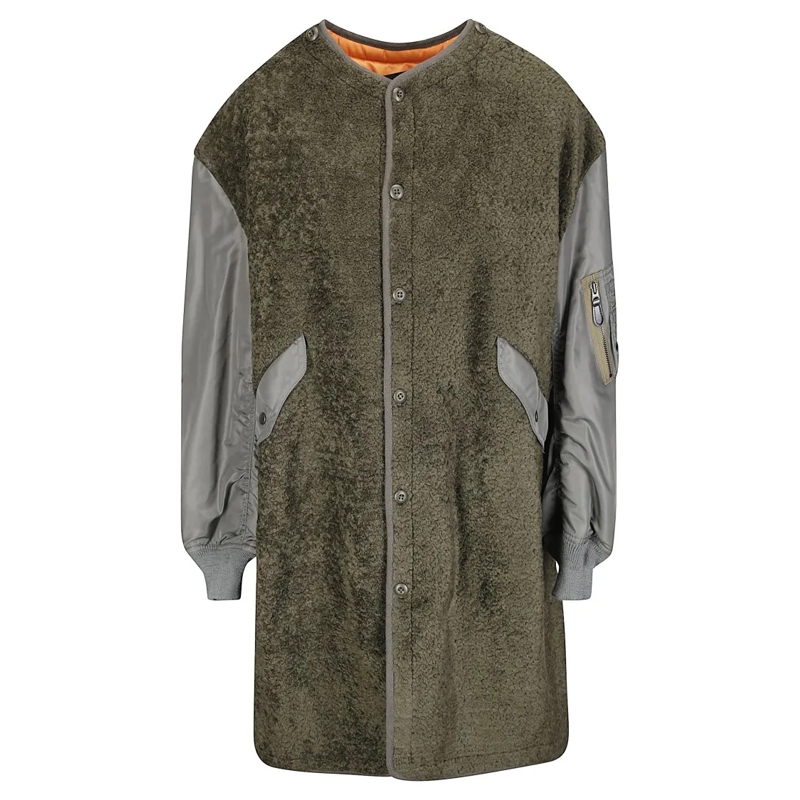 Junya Watanabe Overgangsjas Tailored Acrylic Jacket With Classic Silhouette Green