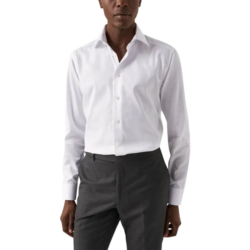 Eton Polohemd Contemporary-Fit Twillhemd Weiß(Image 7)