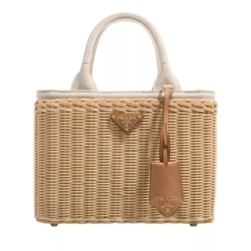 Prada Shopping Midollino Multi Color Basket Bag