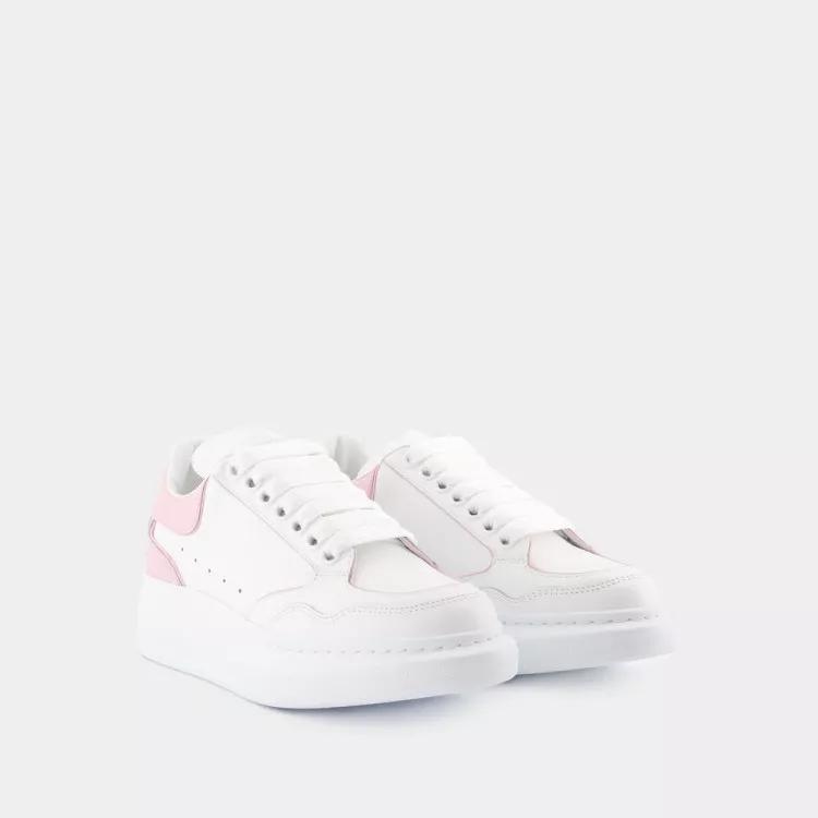 Thumbnail - Alexander McQueen Low-Top Sneaker - Dames Oversized Sneaker Wit/Roze - Gr. 39 (EU) - in Weiß - für Damen