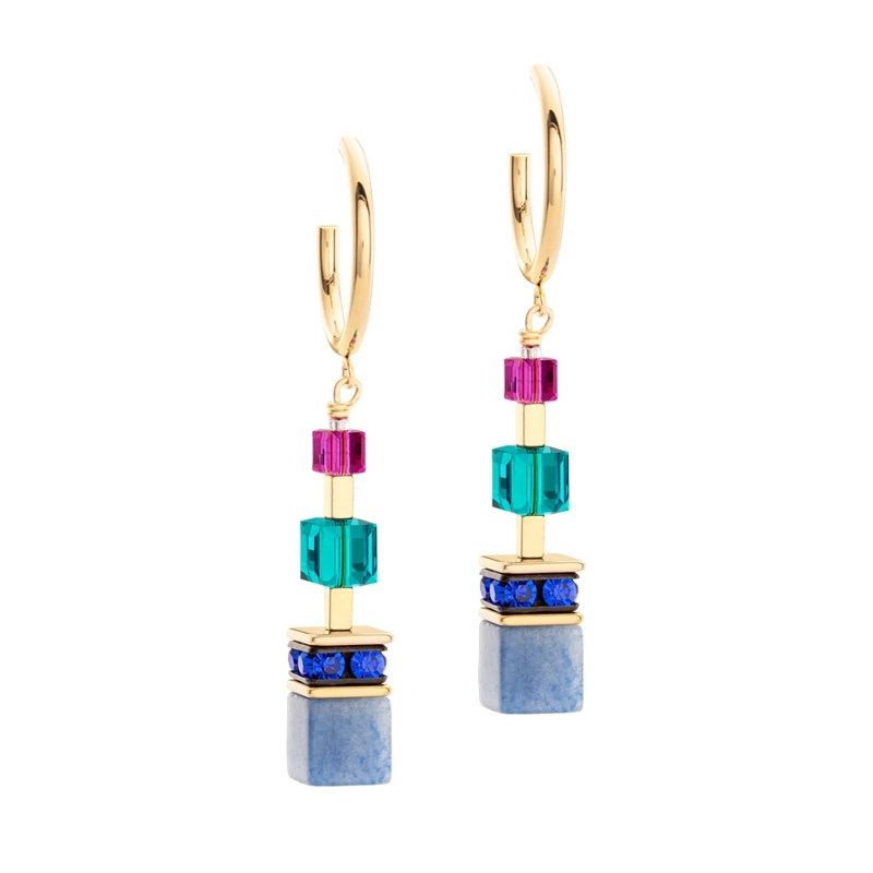 COEUR DE LION Ohrstecker GeoCUBE® Precious Statement Ohrringe bunt