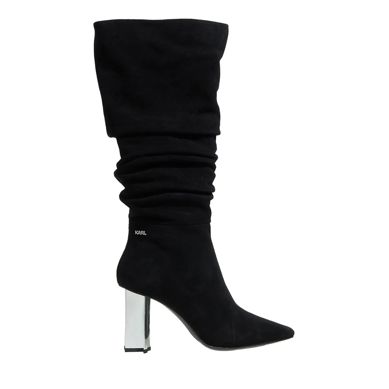 Karl Lagerfeld Overknee-Boots Kl Tower Slouch Knee Boot Black Suede