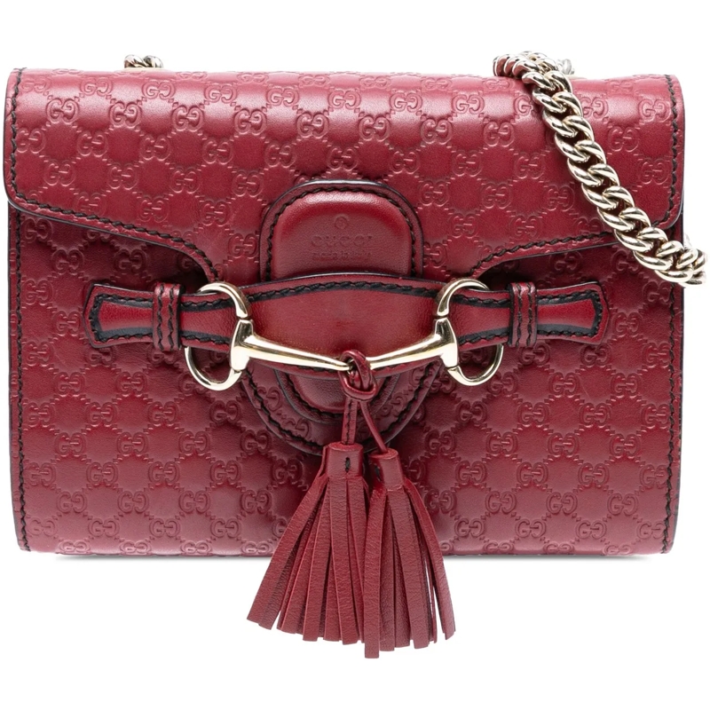 Gucci Schultertasche Mini Microguccissima Emily Crossbody rot