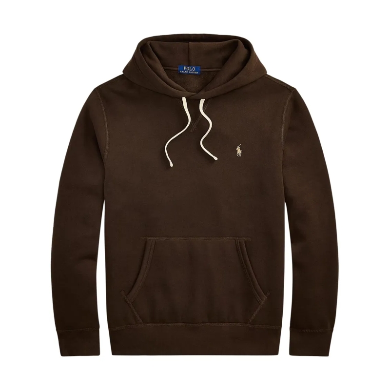 Polo Ralph Lauren  Long-Sleeve Knit Hoodie With Drawstring And Kangar Brown