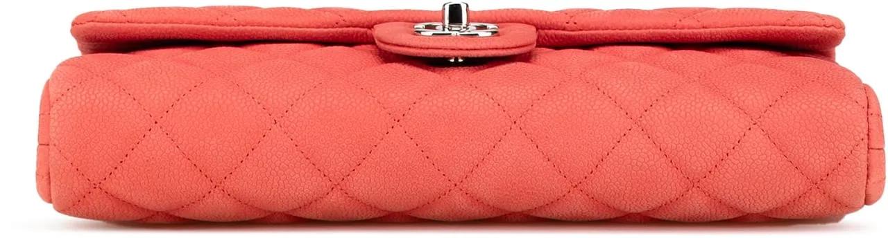 Chanel Shoppers CC Quilted Caviar Single Flap in rood