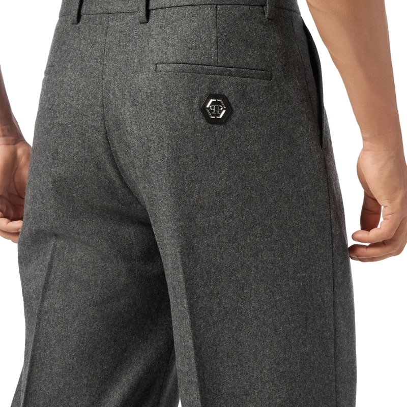 Philipp Plein Hose Weite Hosenbeine grau(Image 5)