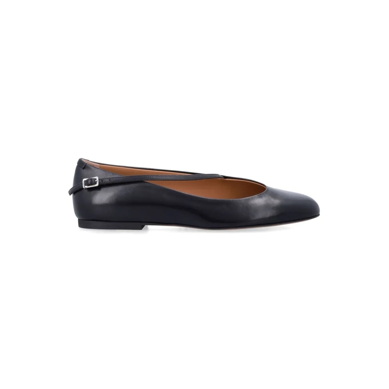 Jil Sander Ballerines Leather Ballerina Black