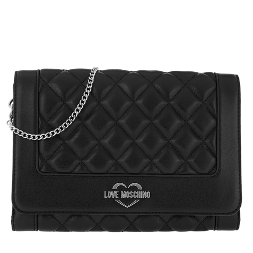 Love Moschino Quilted Clutch Black/Silver Pochette