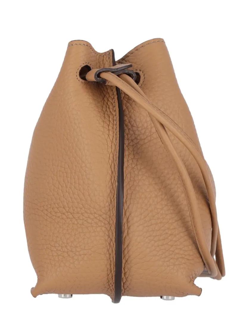 TOD'S Bucket bags Micro Bucket Bag With Drawstring Closure in beige