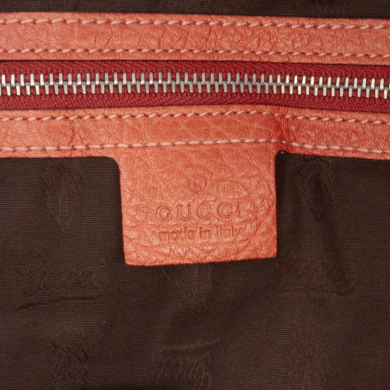 Thumbnail - Gucci Shopper - Medium Leather Bamboo Bar Tote - Gr. unisize - in Orange - für Damen
