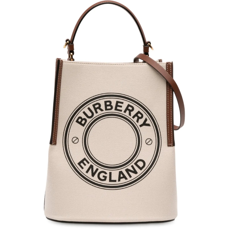 Burberry Schultertasche Small Canvas Logo Peggy Bucket Bag braun