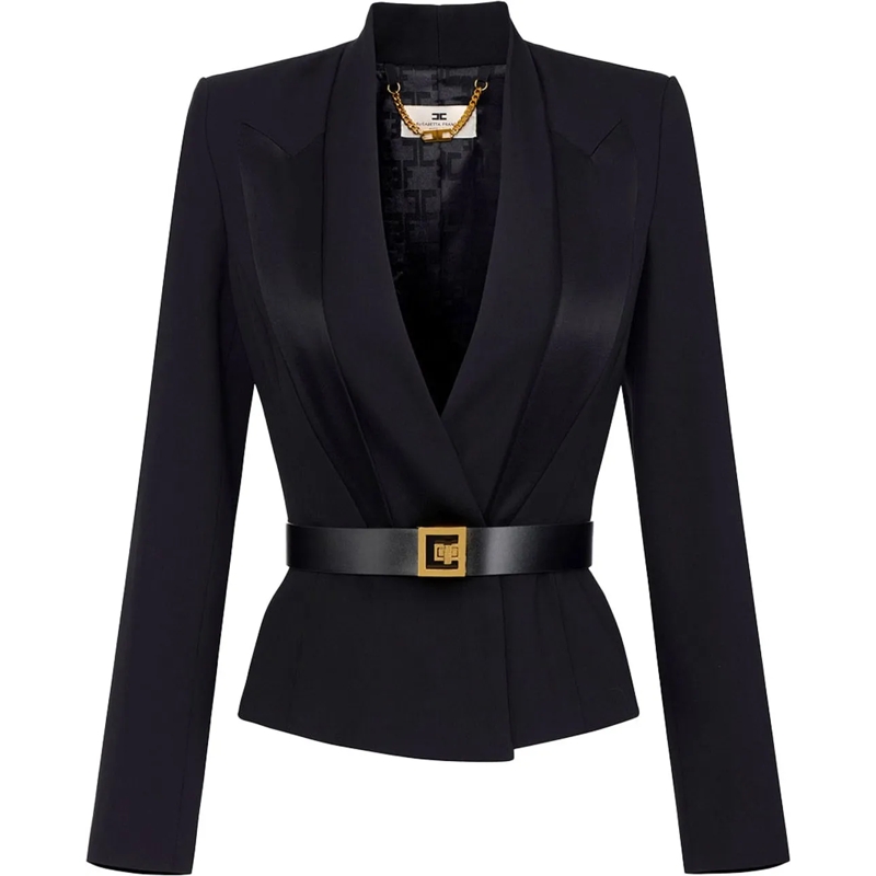 Elisabetta Franchi Übergangsjacke Jackets Black schwarz