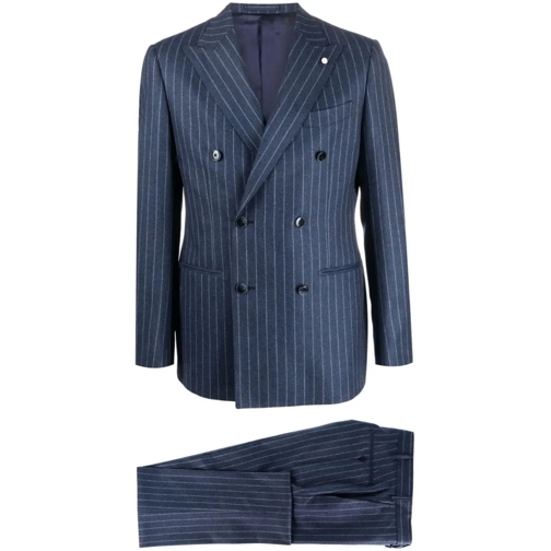 Luigi Bianchi Combinaties van pakken Wool Suit Blue