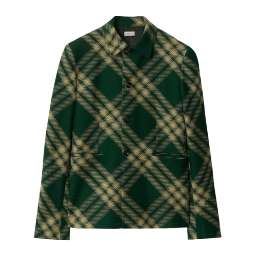 Burberry Hemden Wool Overshirt Green