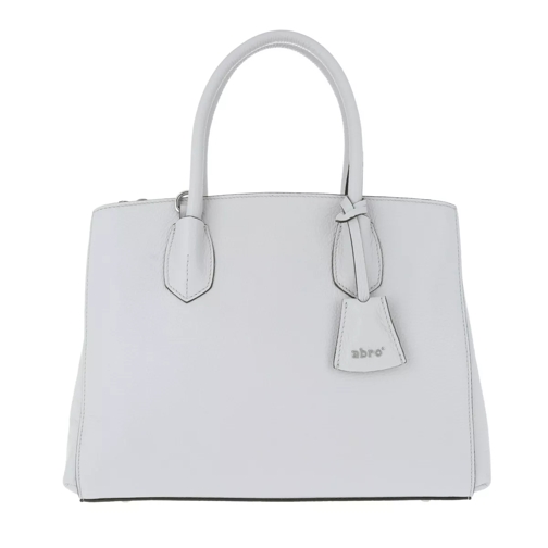Abro Adria Leather Shoulder Bag Tote Light Grey Tote