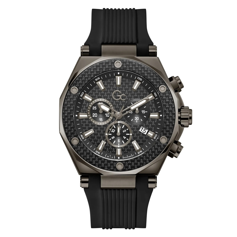 GC Quarzuhr Quarz-Chronographenuhr Gc Legacy schwarz