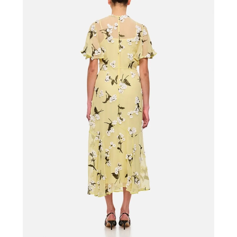 Erdem Midikleid Yellow Midi Cocktail Dress Yellow (Image 3)