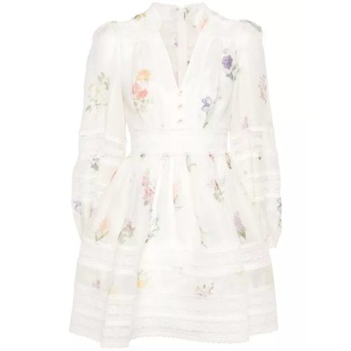 Zimmermann Natura Floral-Print Dress Neutrals 