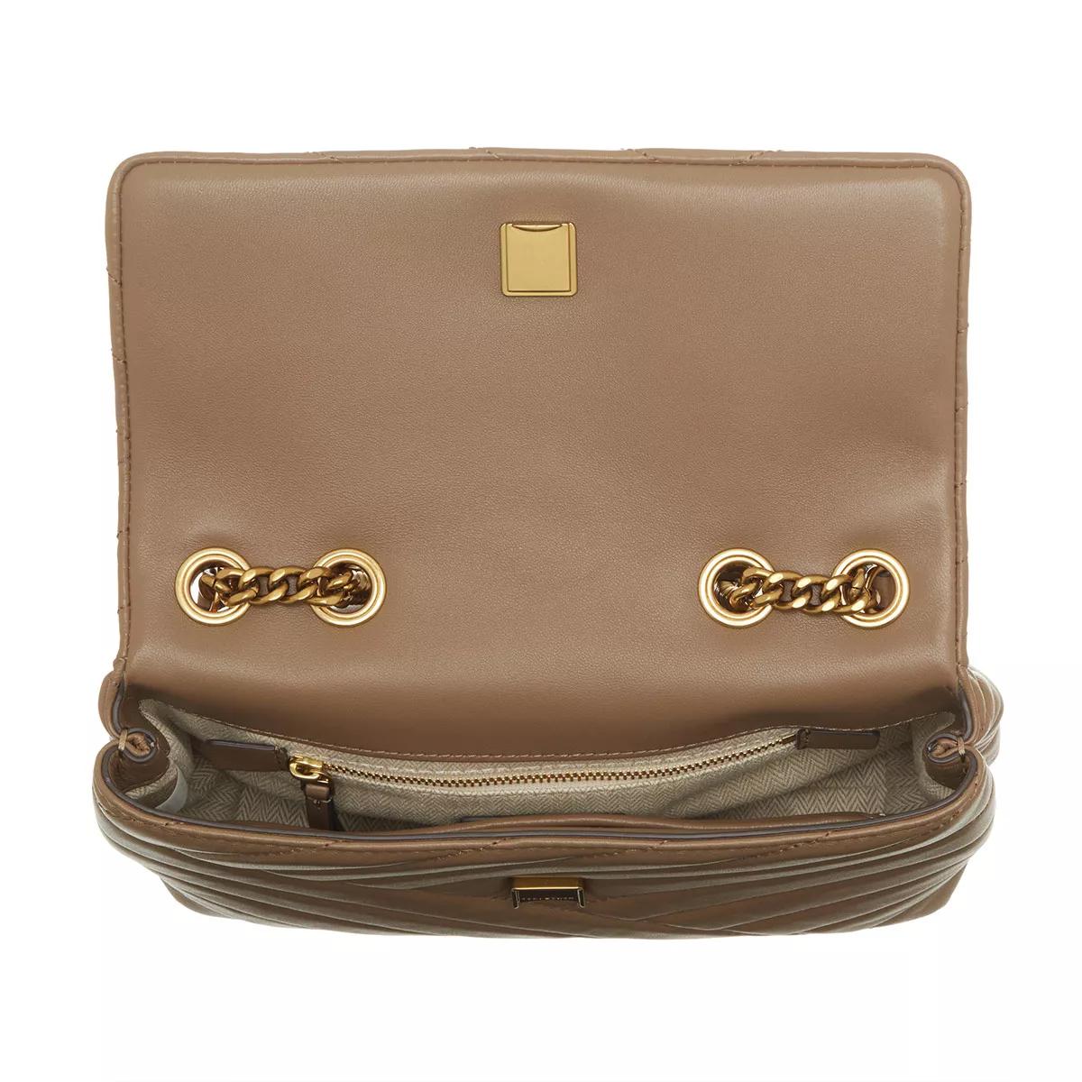 Tory Burch KIRA CHEVRON COVERTIBLE SHOULDER - Across body bag - sandpiper/camel  - Zalando.de