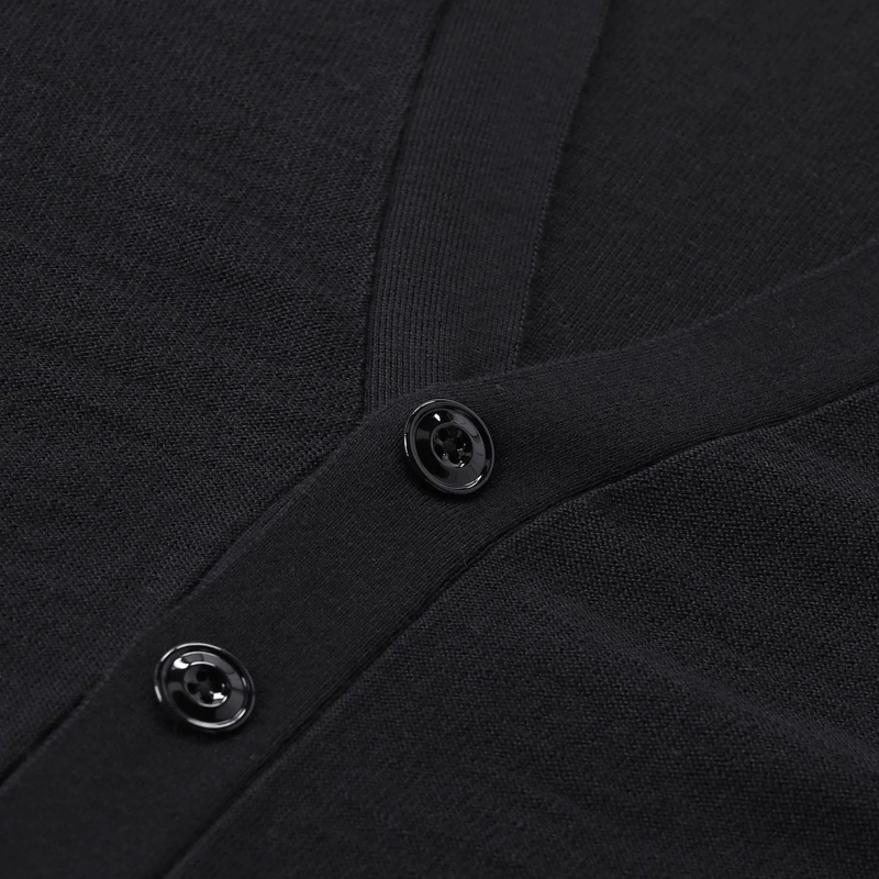 Lemaire Strickjacke Strickjacke aus Woll-Mix schwarz(Image 4)