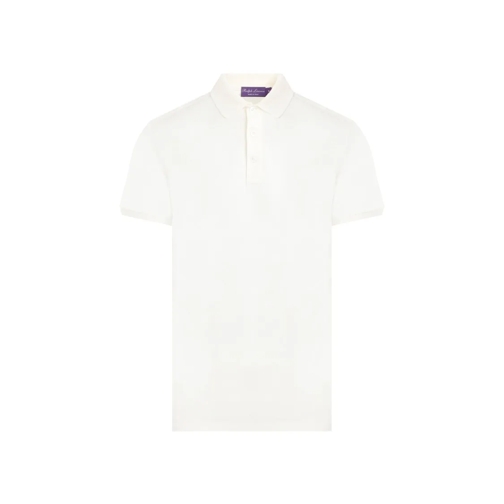 Ralph Lauren X Purple Label Short Sleeve Cream Cotton Polo White Polo