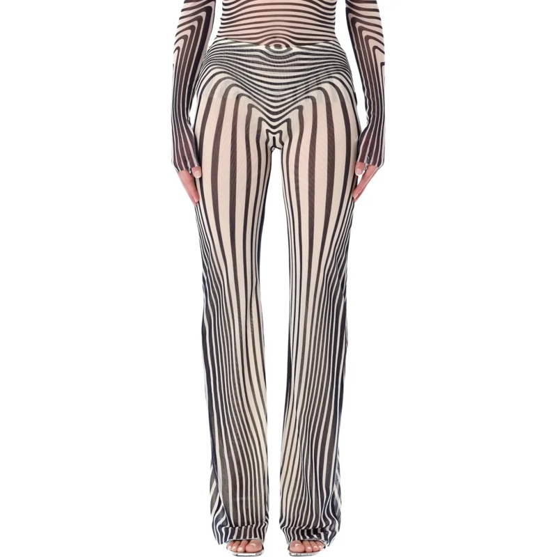 Jean Paul Gaultier  Re-Edition Body Morphing Tulle Pants Neutrals
