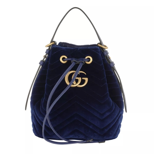 Gucci Marmont 2.0 Shoulder Bag Velvet Cobalt Buideltas