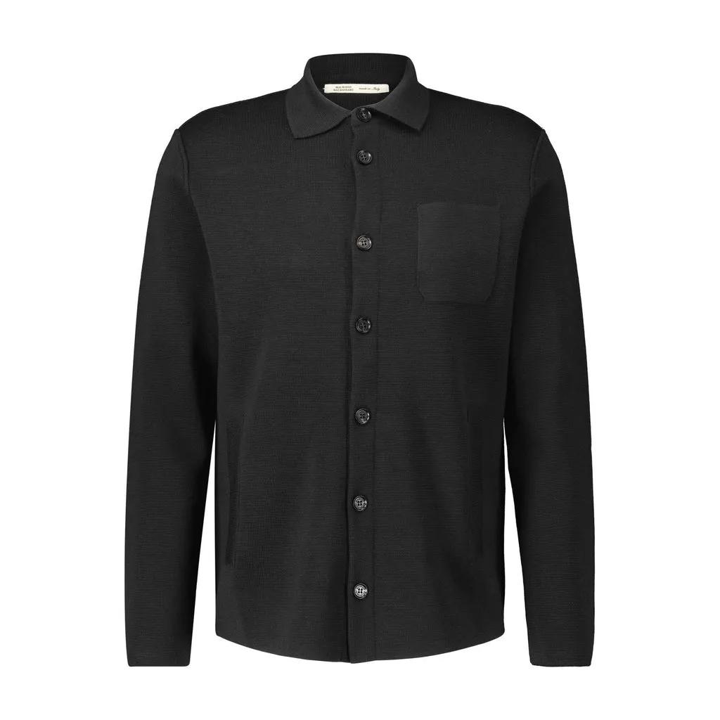 Thumbnail - Maurizio Baldassari - Hemd-Strickjacke aus Wolle - Größe 52 - schwarz