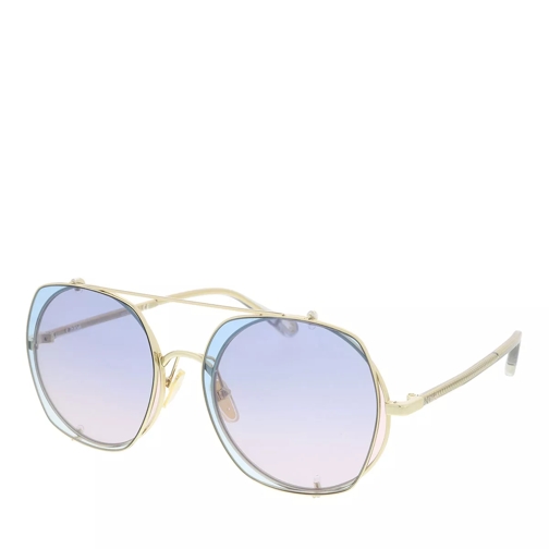 Chloé Sunglass WOMAN METAL GOLD-GREY-LIGHT BLUE Sunglasses