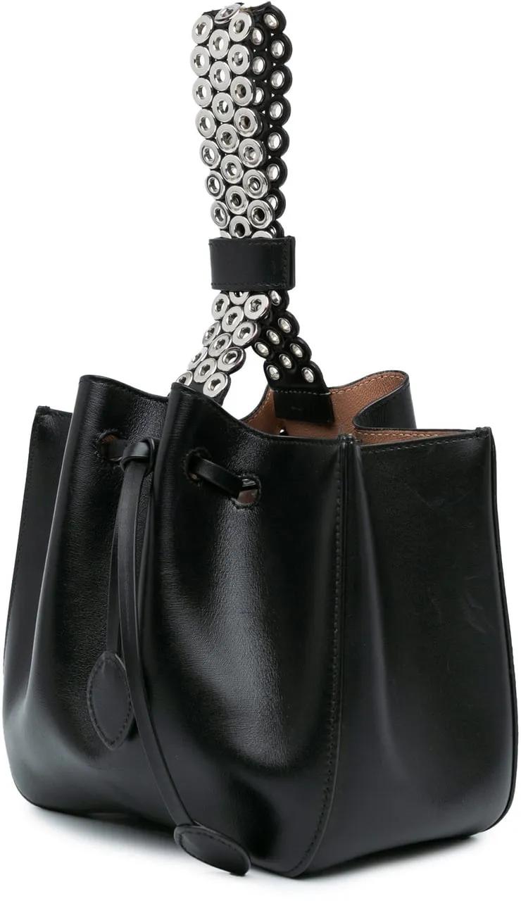 Thumbnail - Alaia Hobo Bags - 2015-2024 Calfskin Eyelet Bracelet Embellished Buc - Gr. unisize - in Schwarz - für Damen