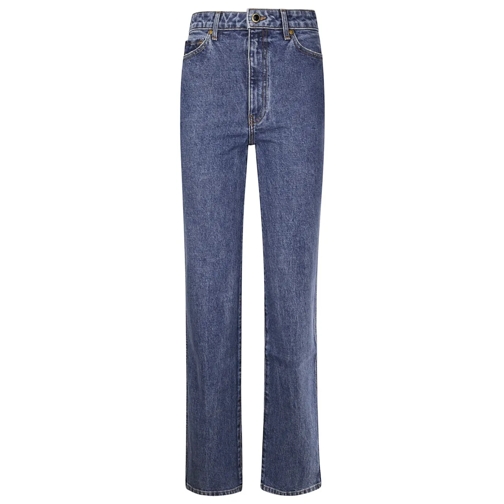 Khaite Jeans Classic Five Pocket High Waist Jeans Blue