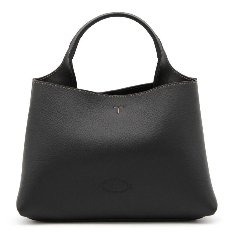 Tod's Tote Black Leather Tote Bag Black