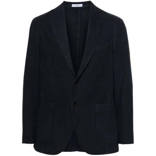 Boglioli Blazer Navy Blue Cotton Jacket Blue