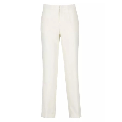Fabiana Filippi Wool And Silk Trousers White 