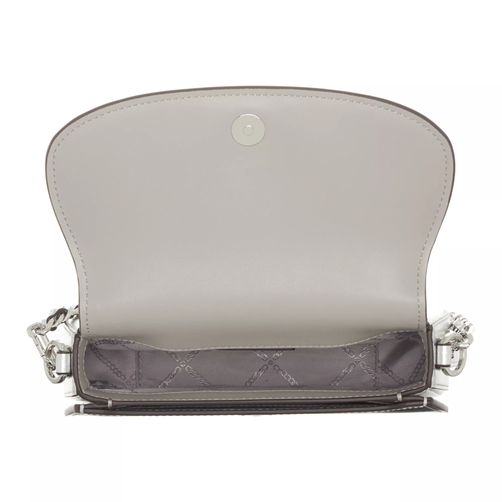 Michael Kors Mila Messenger Bag Silver Crossbody Bag