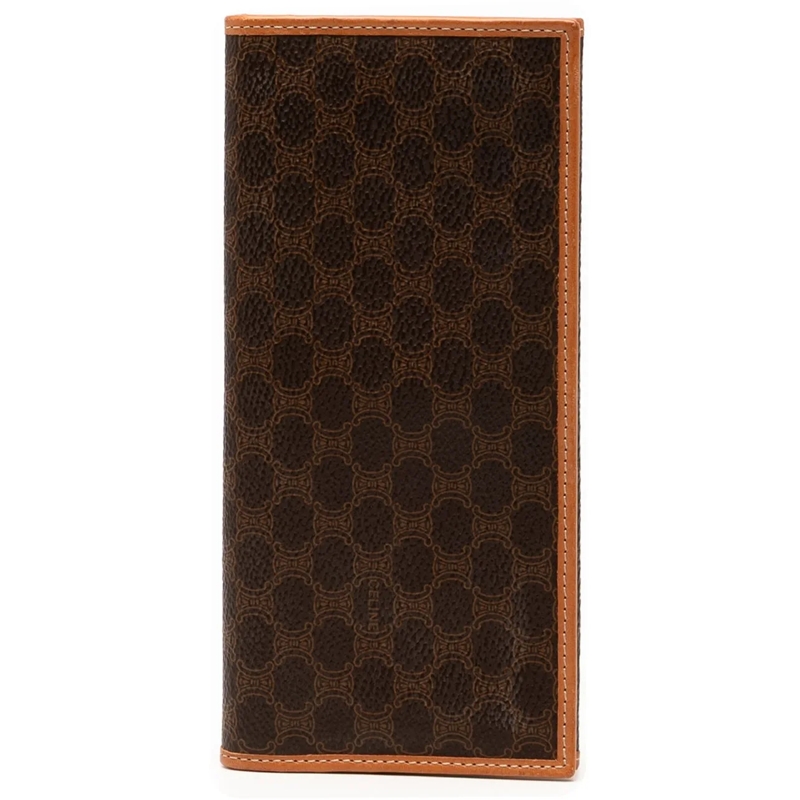 Celine Geldbörse Macadam Coated Canvas Long Wallet braun