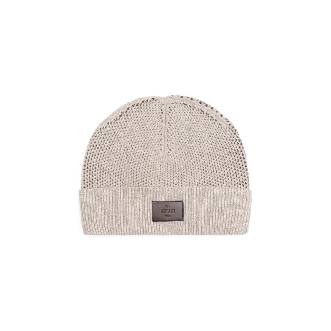 Berluti Mützen - Fluffy Beige Wool Beanie - Gr. ONE SIZE - in Beige - für Damen