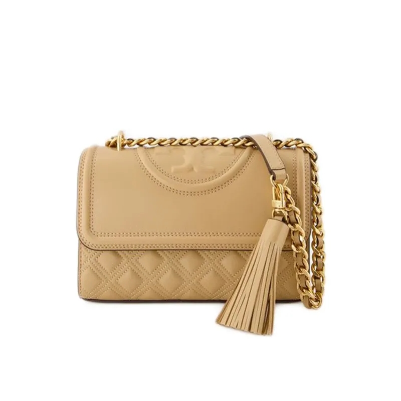 Tory Burch Schultertasche Fleming Small  Convertible Shoulder Bag Desert Dune