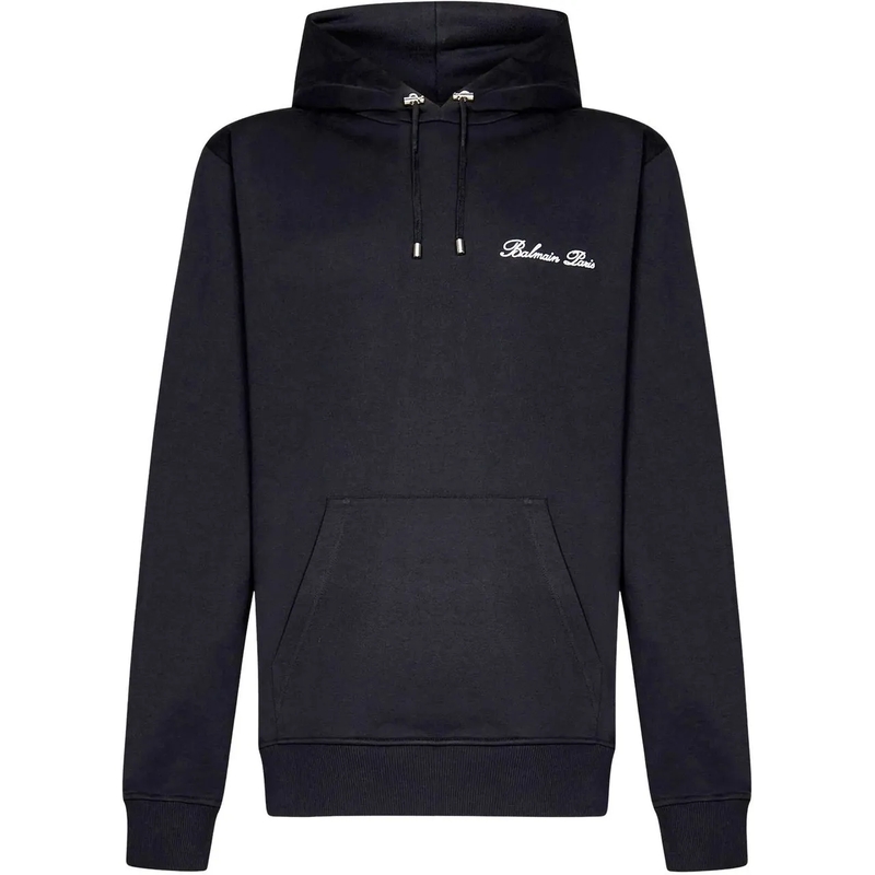 Balmain Hoodie Balmain Cotton Logo Sweatshirt schwarz(Image 8)