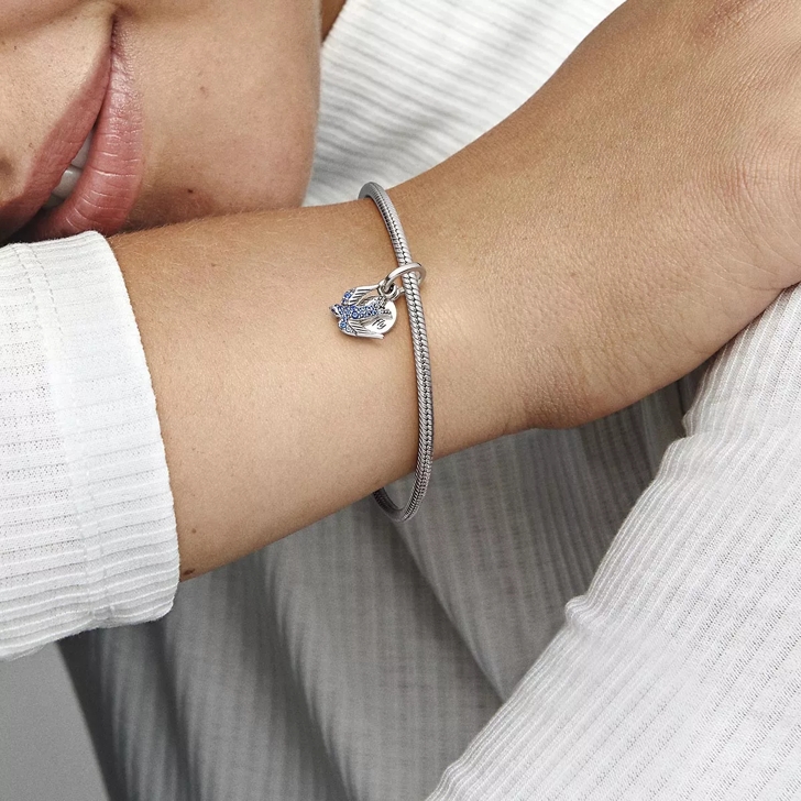 Pandora moments smooth regal deals heart padlock clasp bracelet